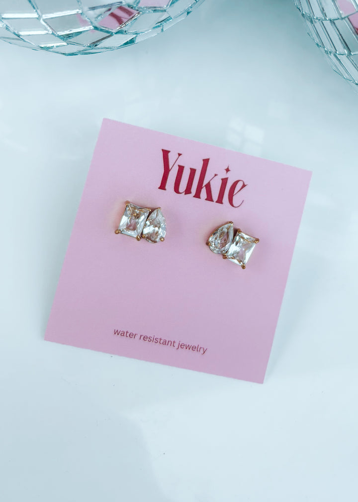 Two Stone Stud Earring