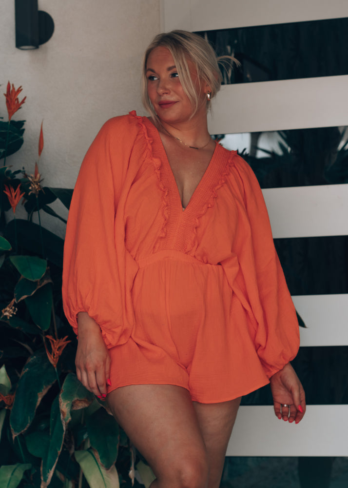 Sunkissed Orange Romper