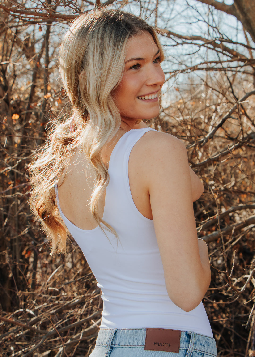 white bodysuit tank top 