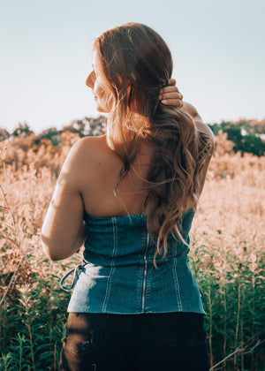 zipper back shirt