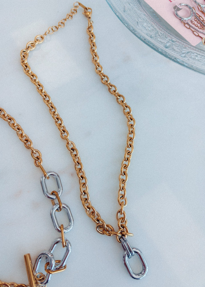 Wesley Two Tone Necklace