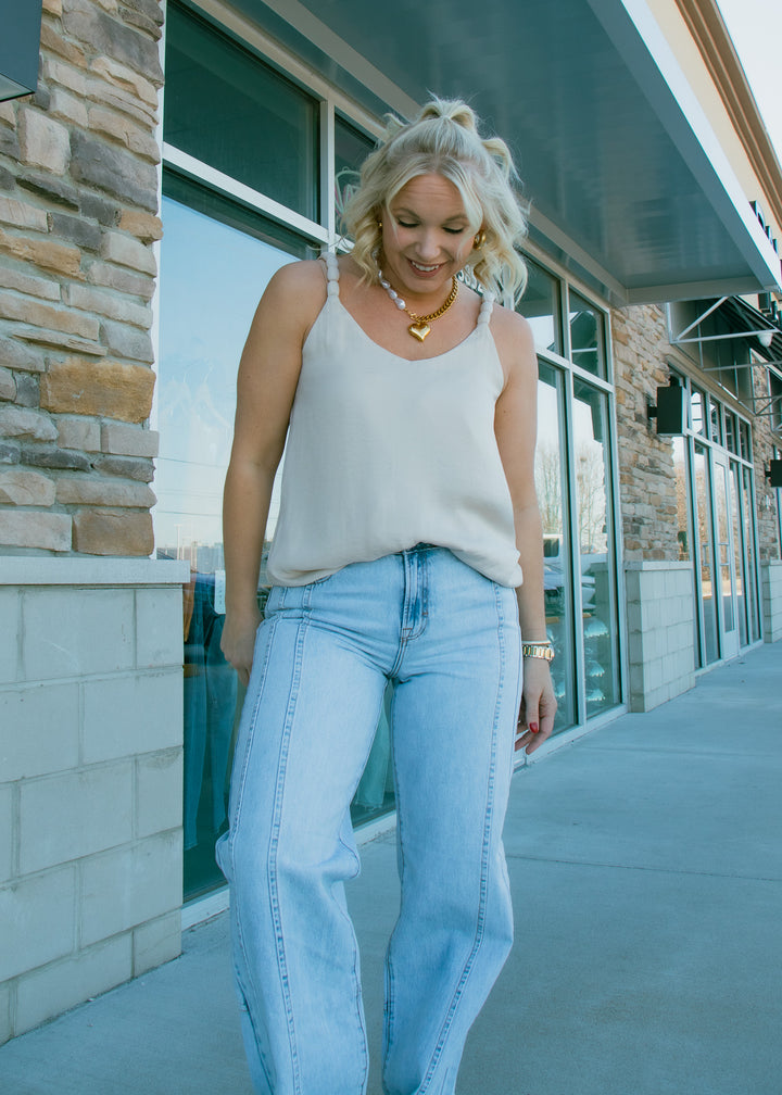 cream tank top 