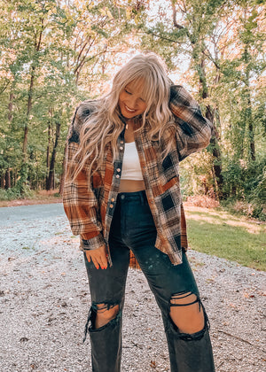 Autumn Cutie Black Flannel Jacket