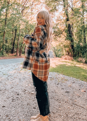 Autumn Cutie Black Flannel Jacket