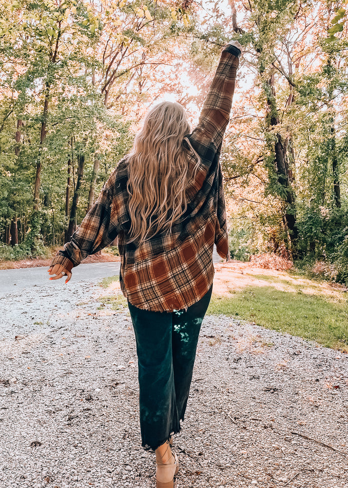 Autumn Cutie Black Flannel Jacket