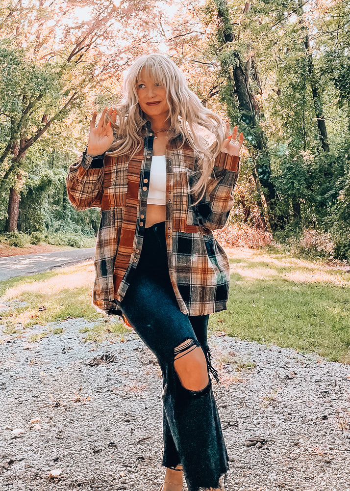 Autumn Cutie Black Flannel Jacket