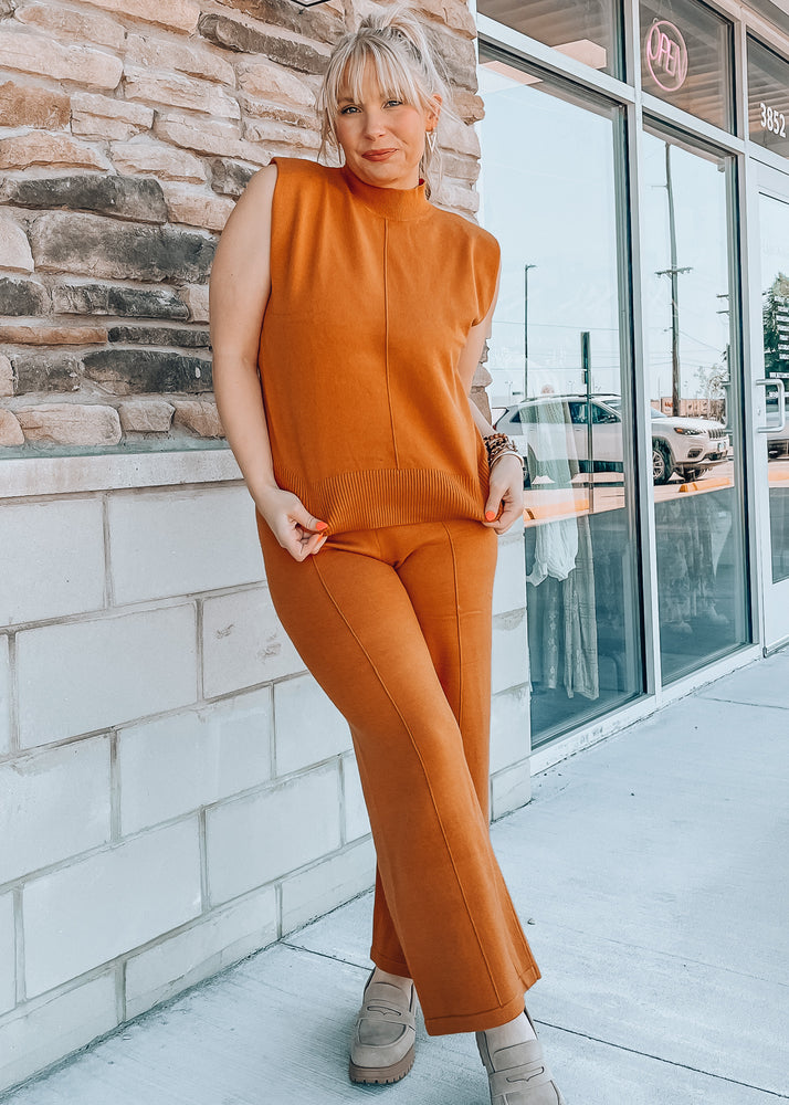 Pumpkin Spice Knit Crop Pant