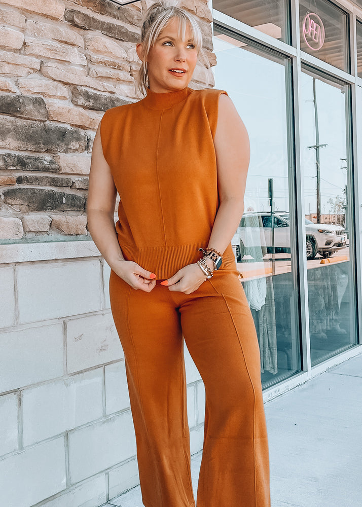 Pumpkin Spice Knit Crop Pant