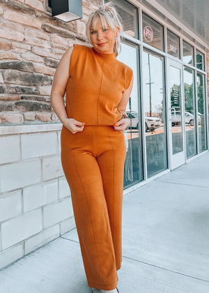 Pumpkin Spice Knit Crop Pant