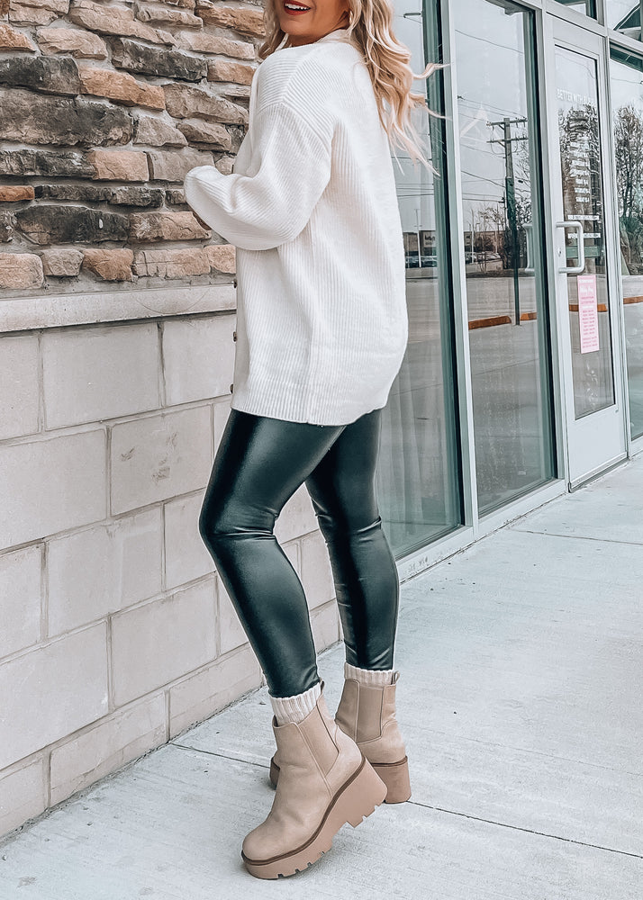 Ivory Oversized Knit Cardigan