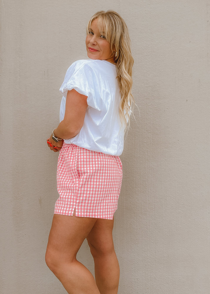 Pink Gingham Boxer Short