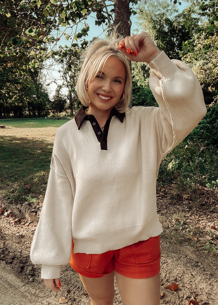 Coffee Cake Oversized Knit Sweater