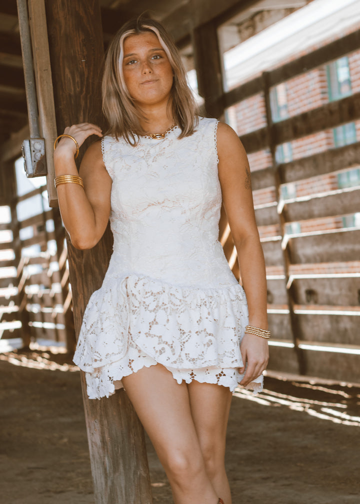 lace mini dress 