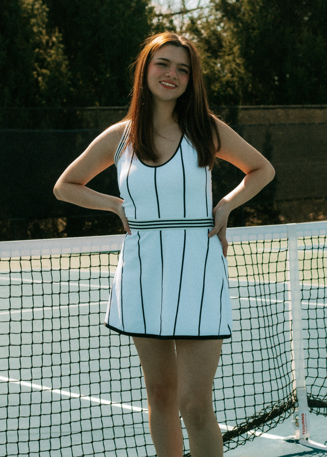 Queen of the Court Striped Athletic Dress