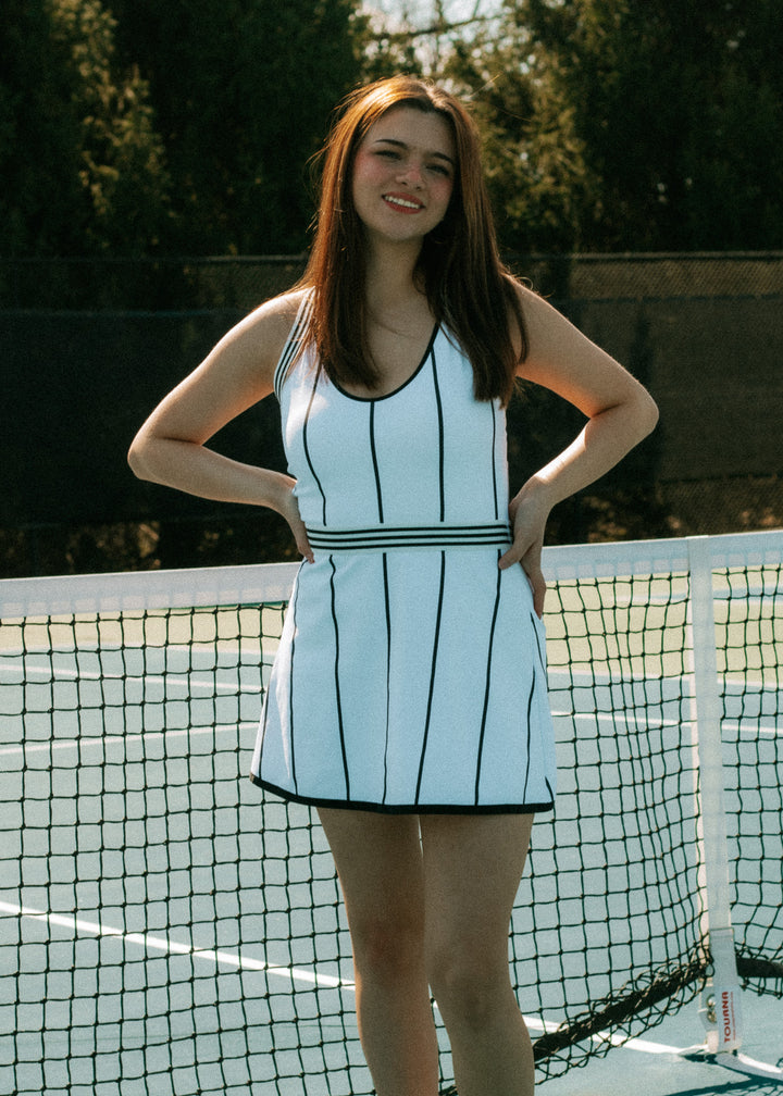 Queen of the Court Striped Athletic Dress