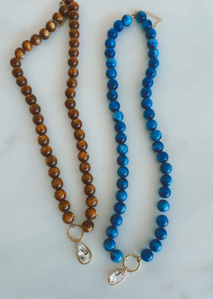 Bella Beaded Teardrop Necklace