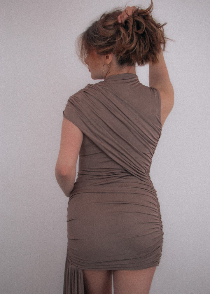 Muse in Mocha Mini Dress