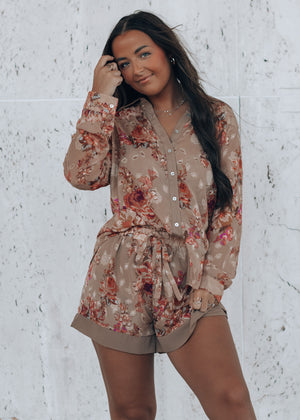 Fall Floral Two Piece Set