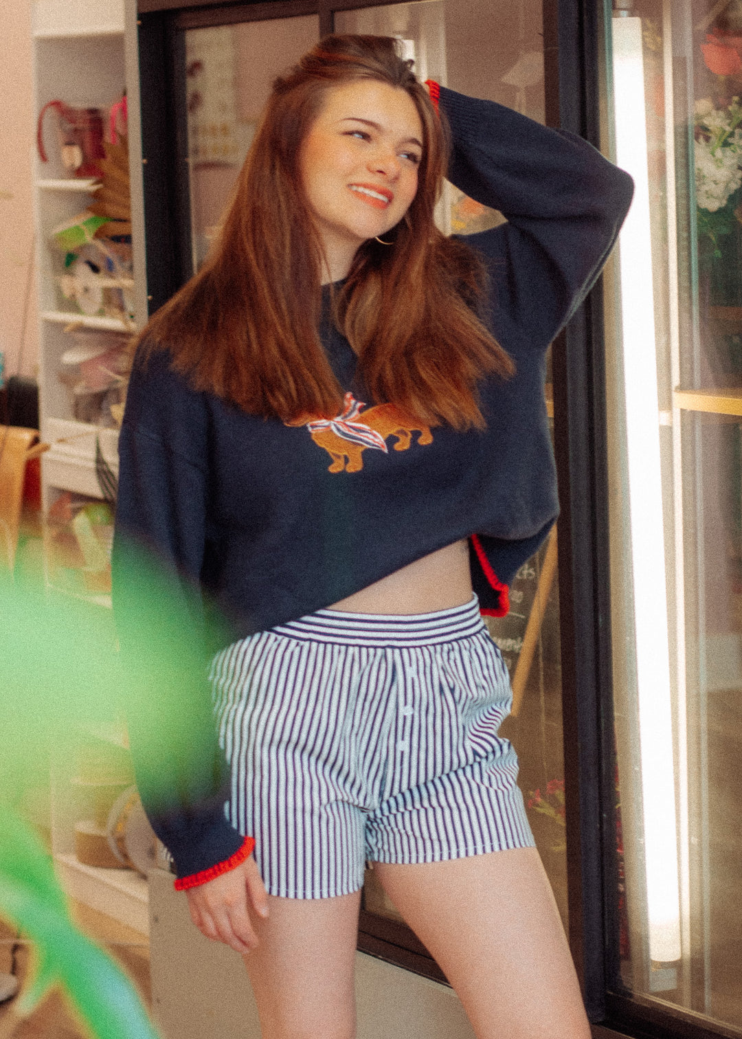 Boyfriend Navy Boxer Shorts