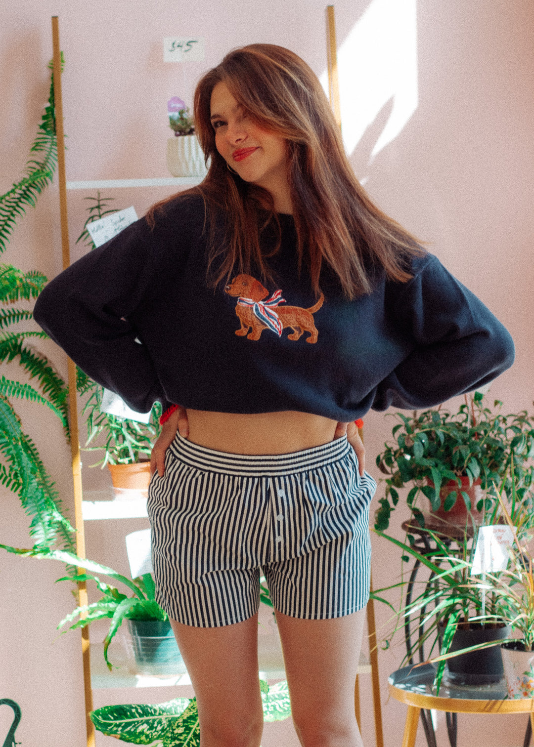 Boyfriend Navy Boxer Shorts