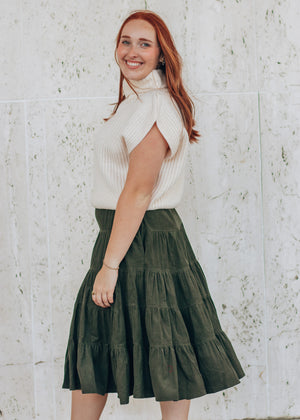 The Hostess Olive Shift Skirt