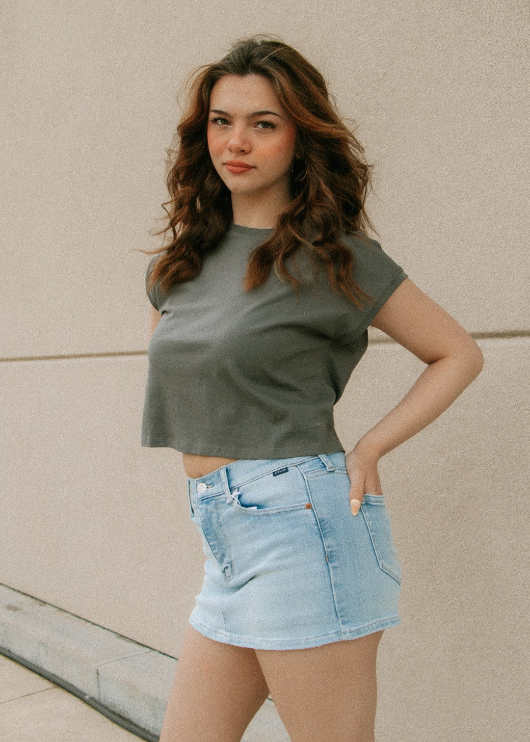 Charcoal Boxy Tee