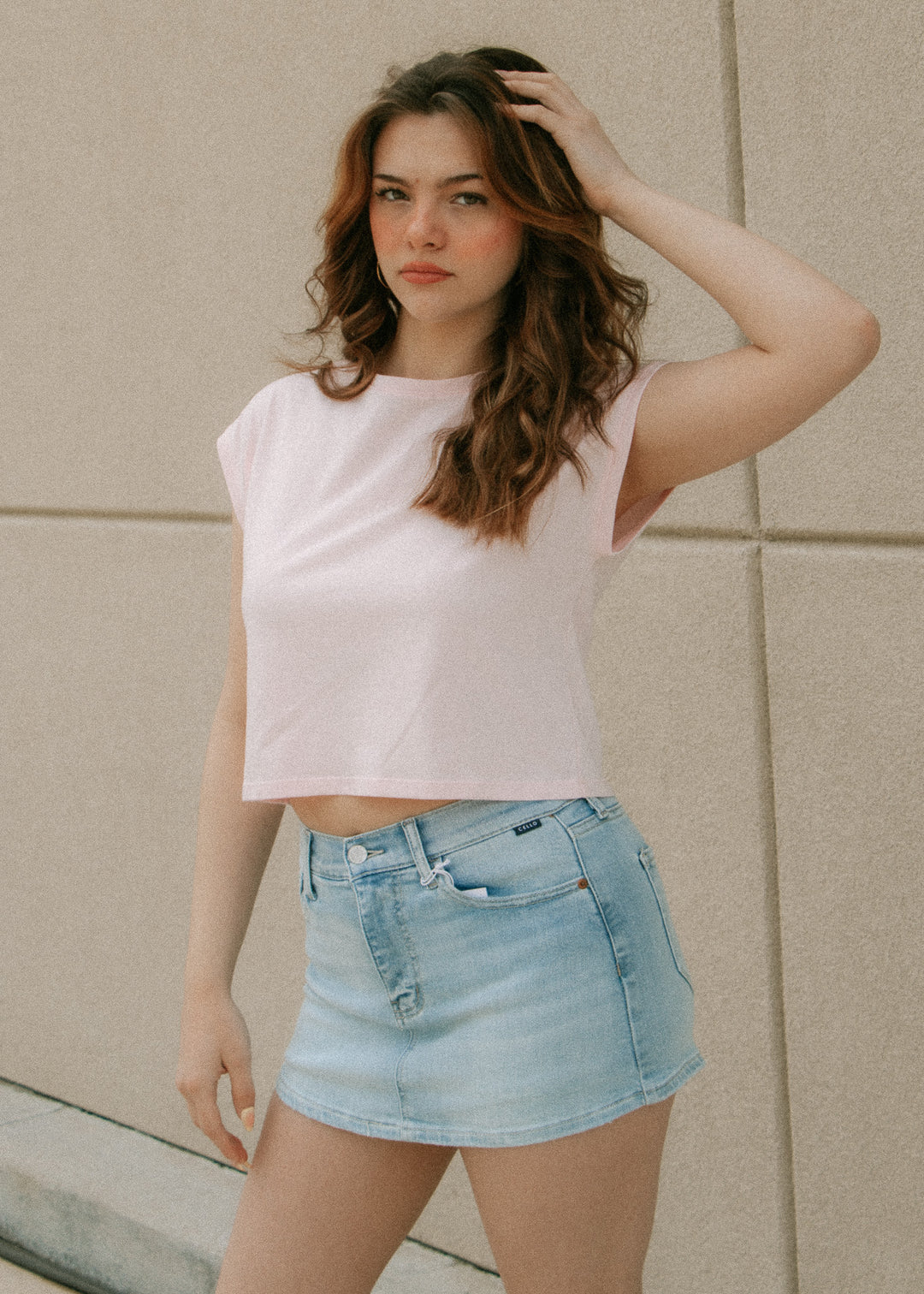 The Dani Mini Denim Skort