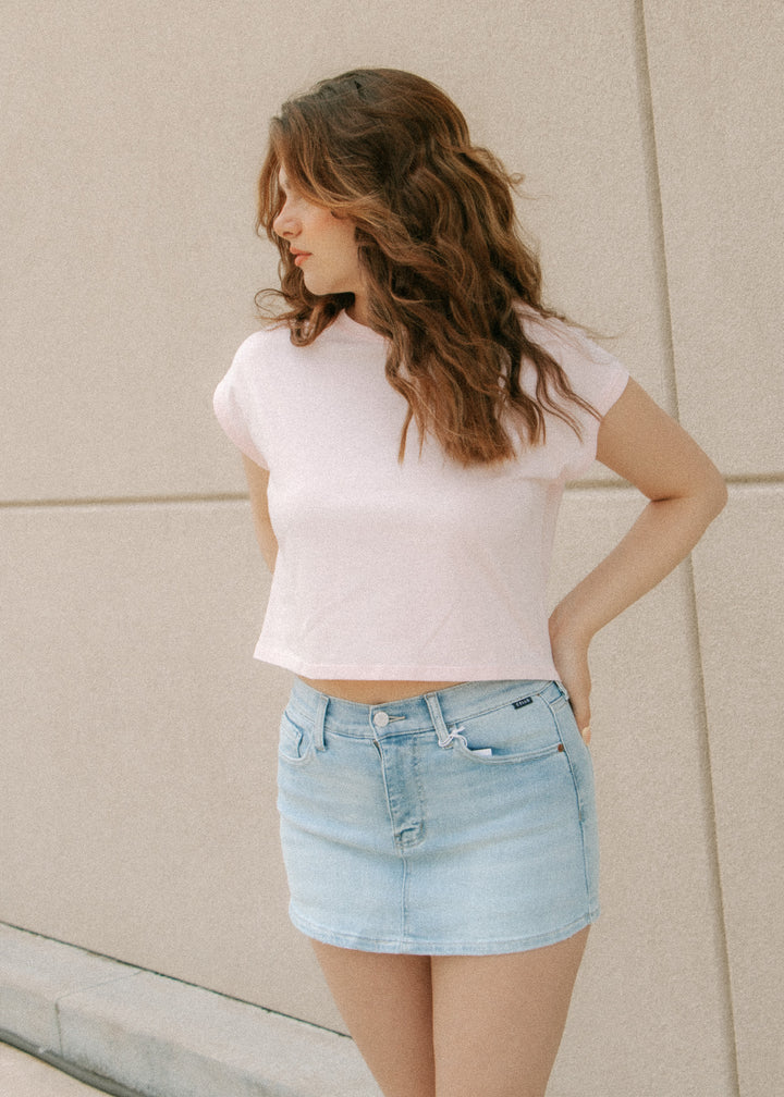The Dani Mini Denim Skort