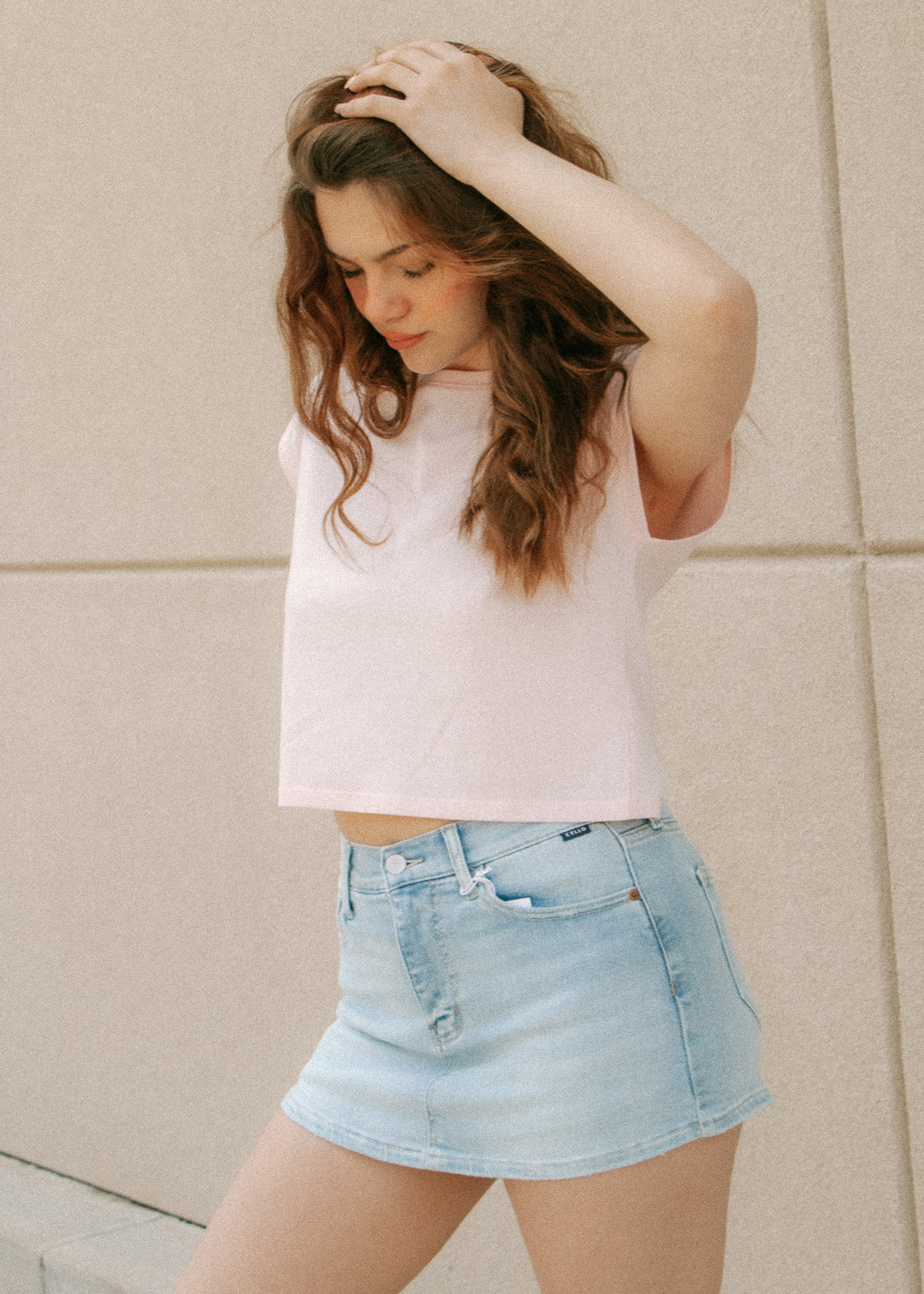 Baby Pink Boxy Tee