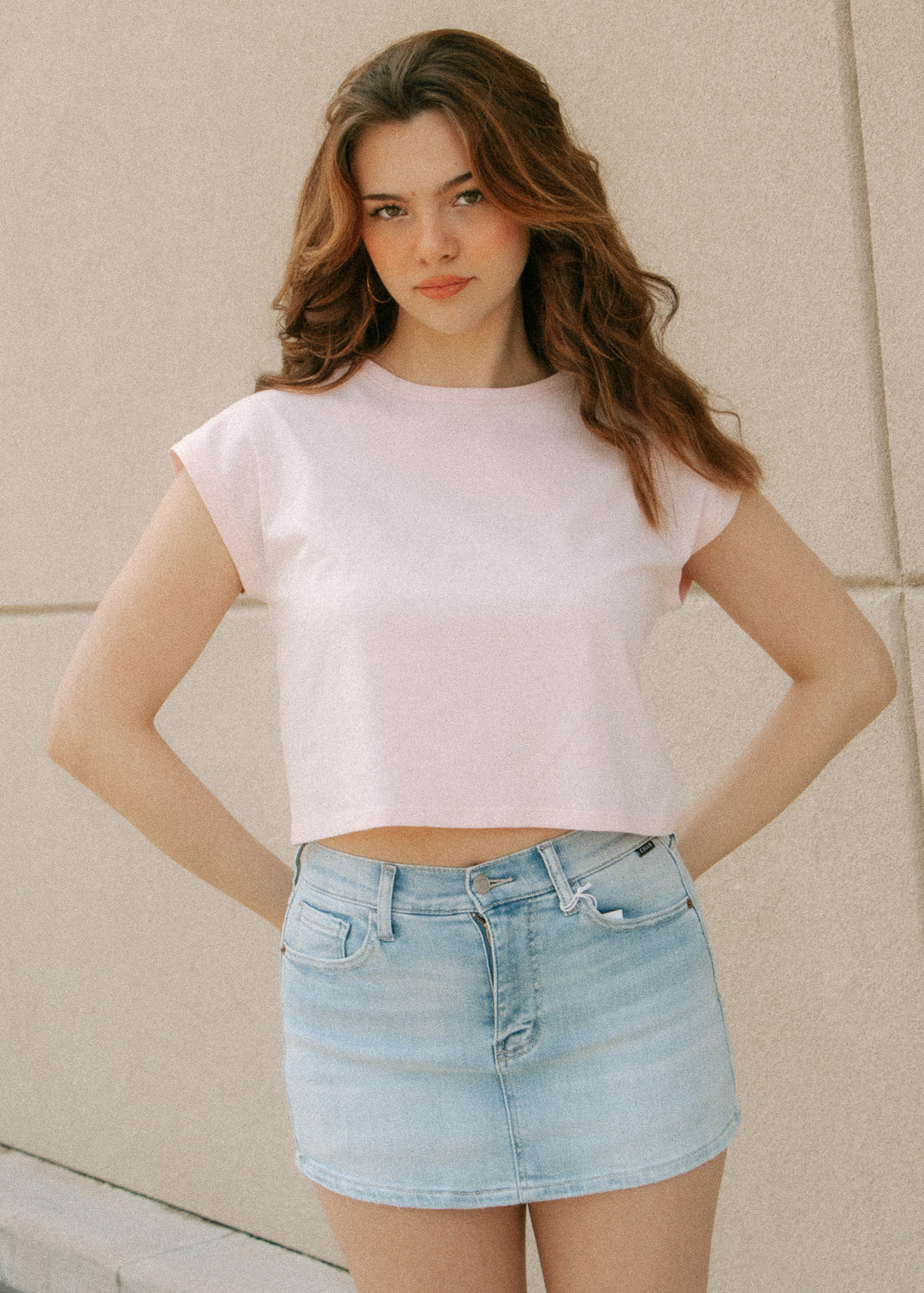 Baby Pink Boxy Tee