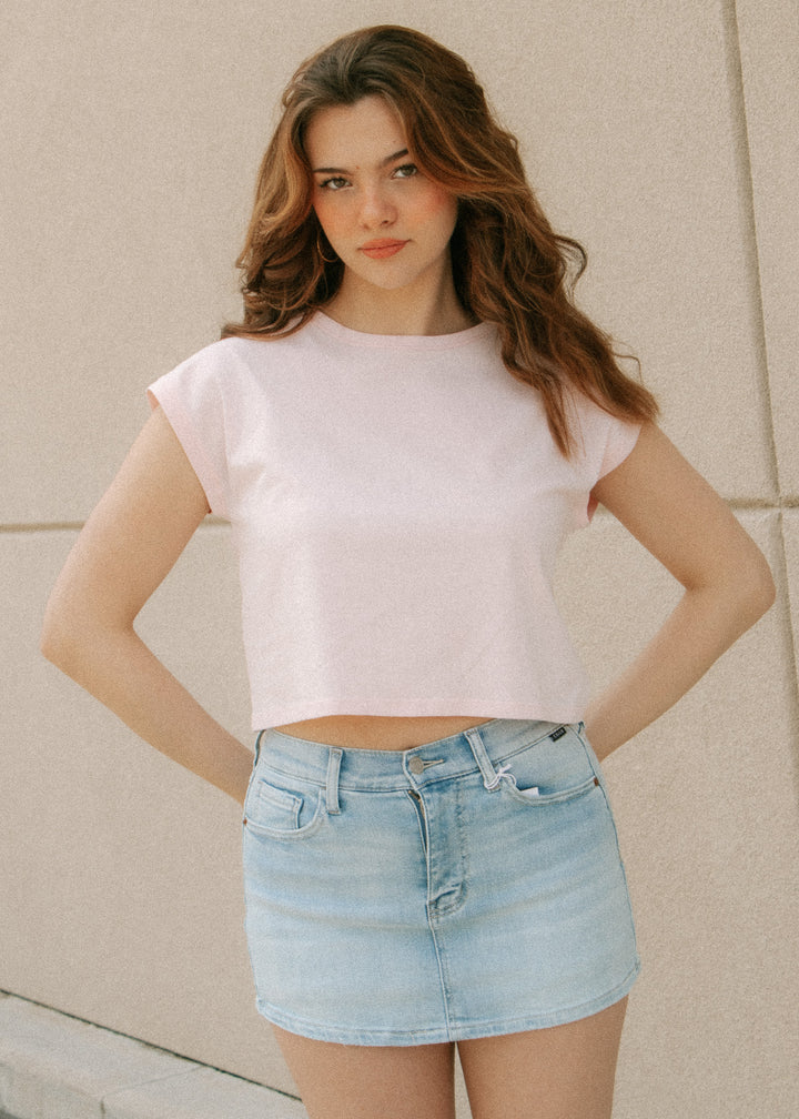Baby Pink Boxy Tee
