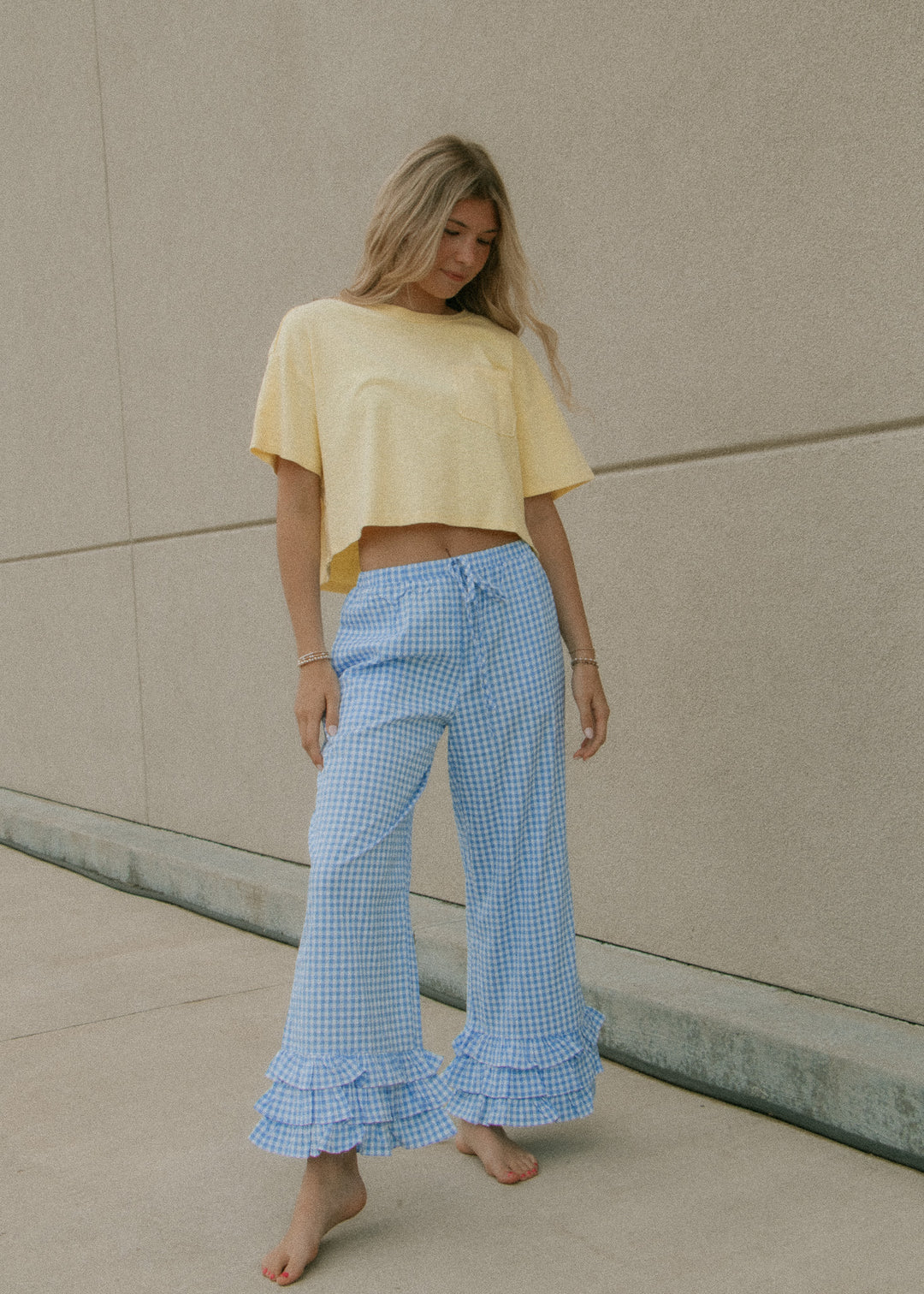 Checkmate Blue Gingham Pant
