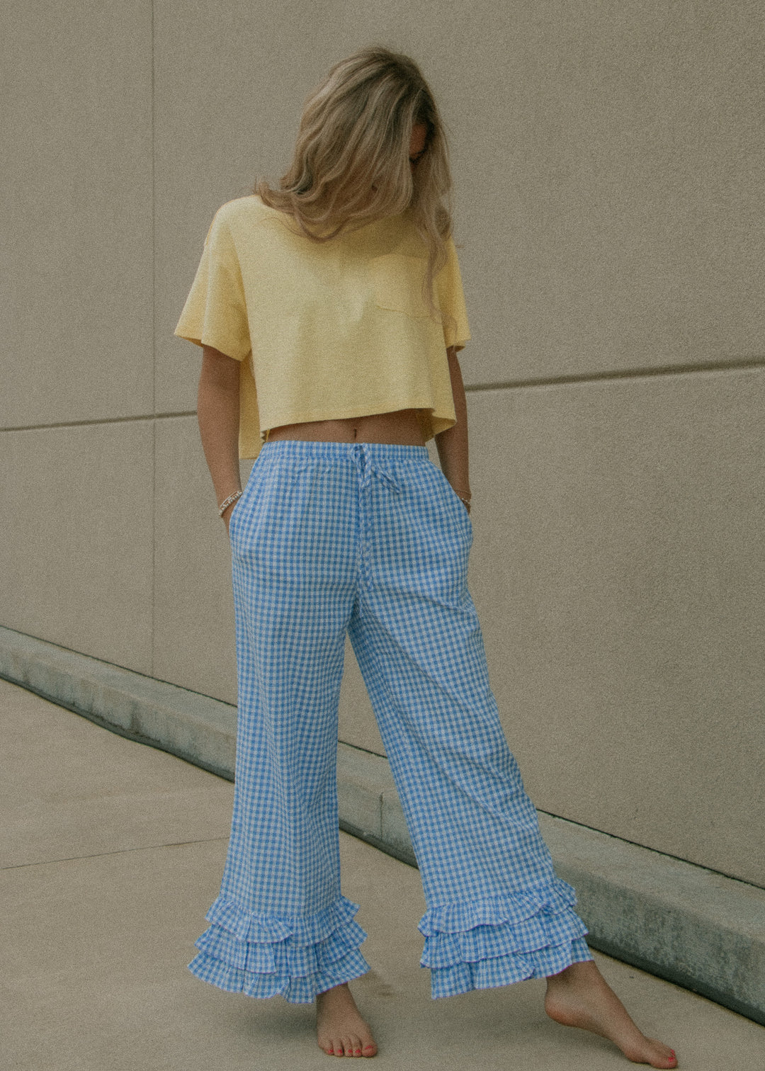 Checkmate Blue Gingham Pant