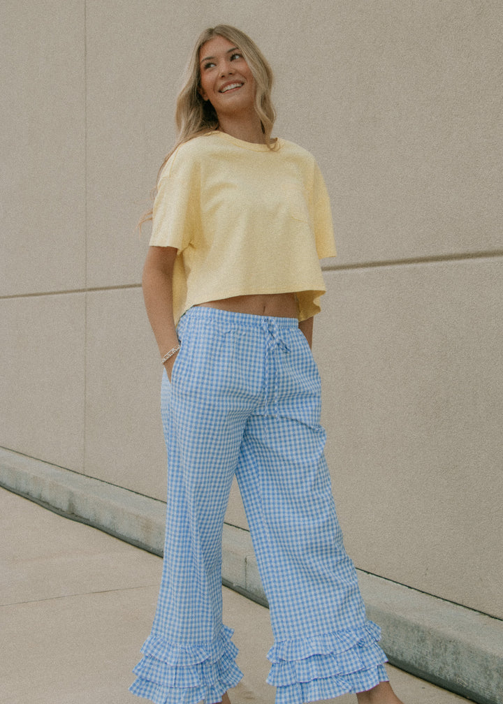 Checkmate Blue Gingham Pant