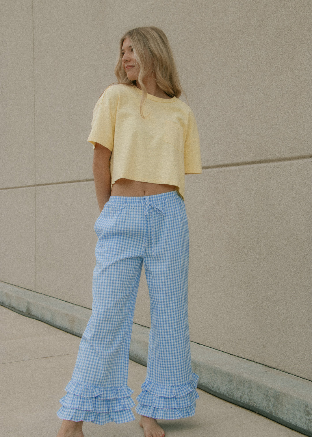 Checkmate Blue Gingham Pant