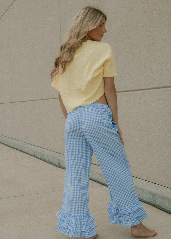 Checkmate Blue Gingham Pant