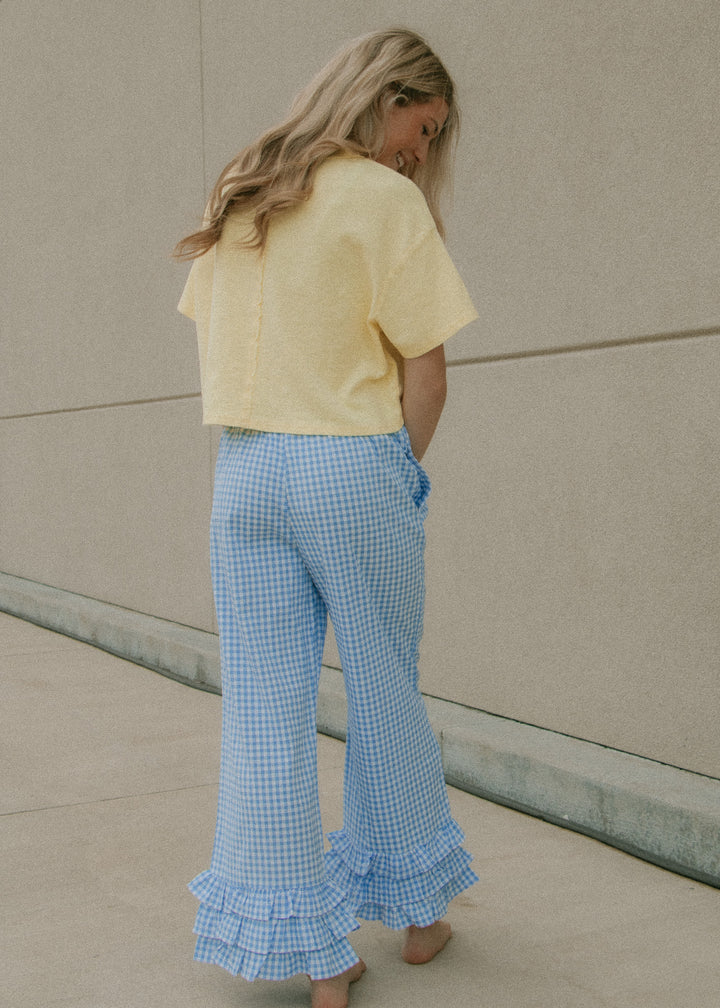 Checkmate Blue Gingham Pant