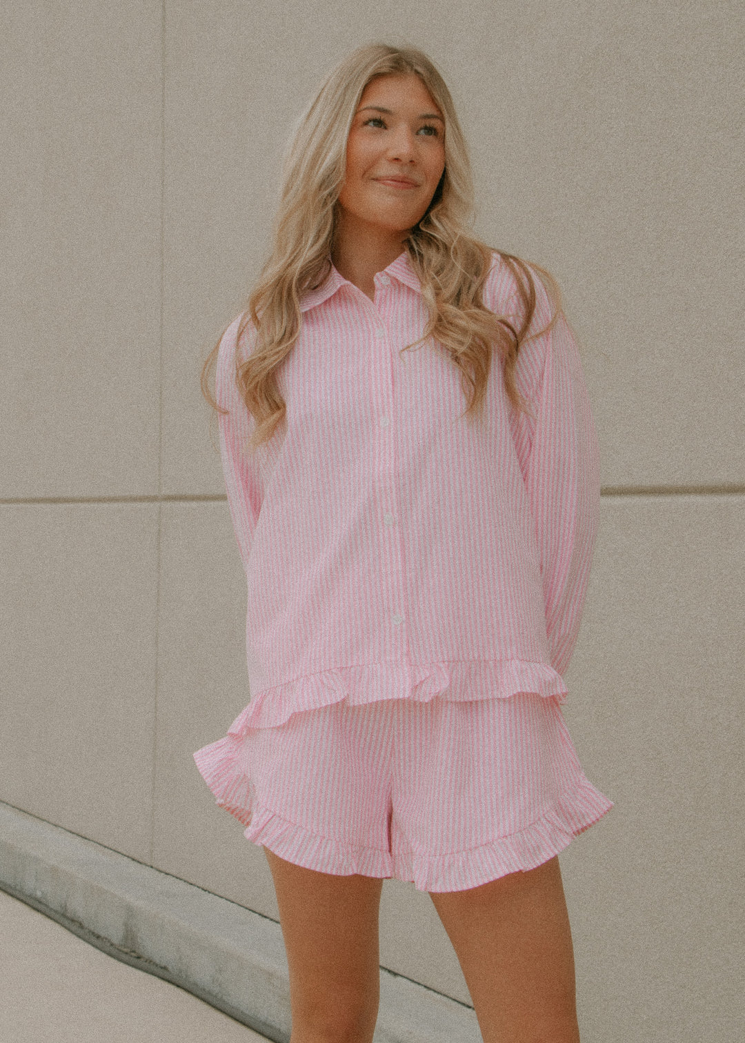 Pink Taffy Striped Bottom