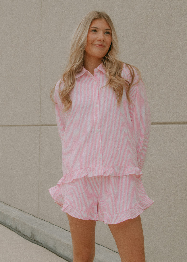 Pink Taffy Striped Bottom