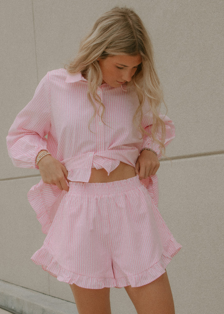 Pink Taffy Striped Bottom