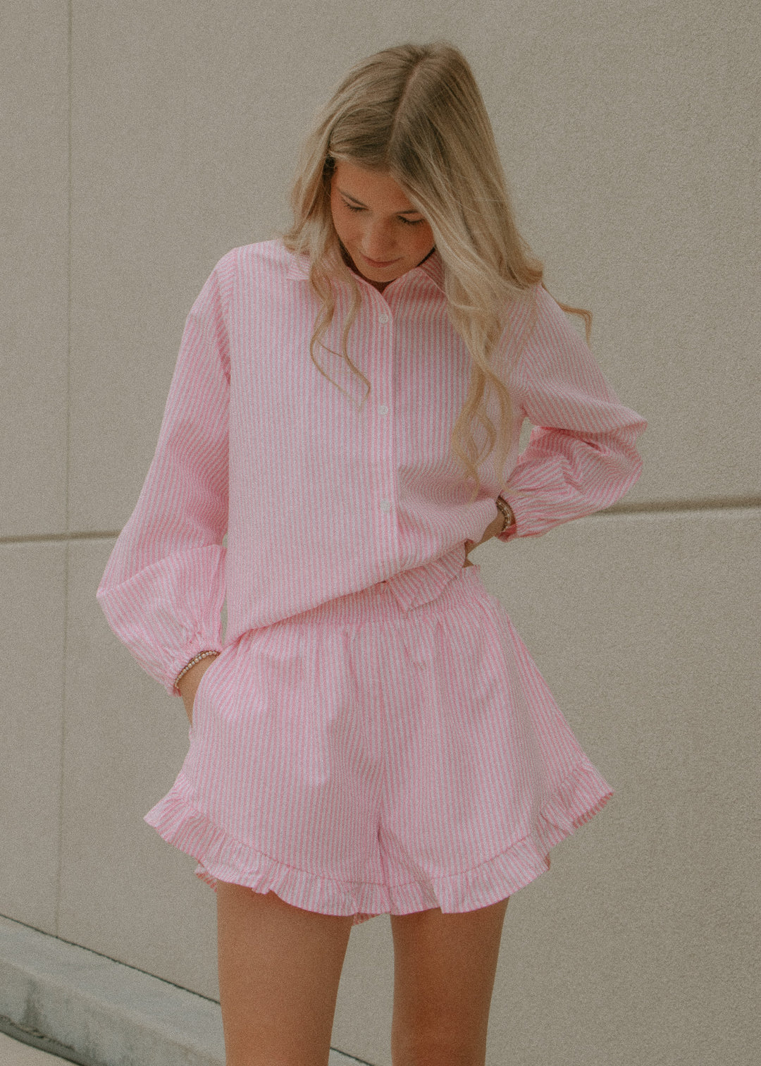 Pink Taffy Striped Bottom