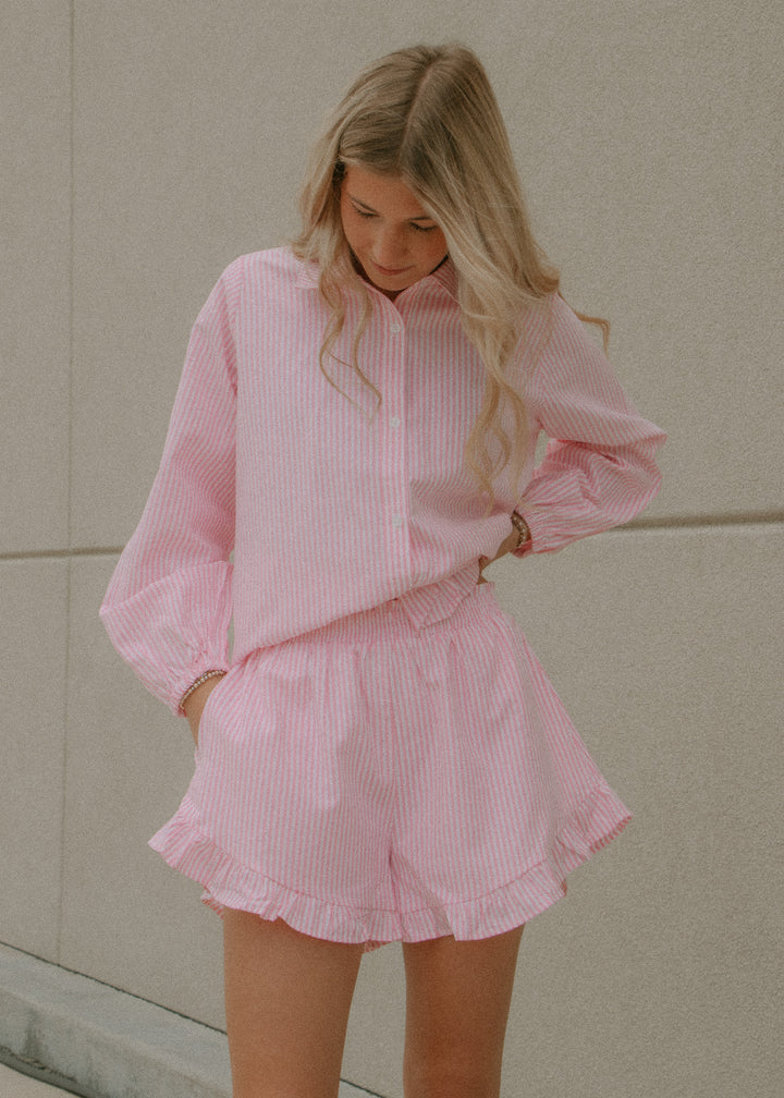 Pink Taffy Striped Bottom