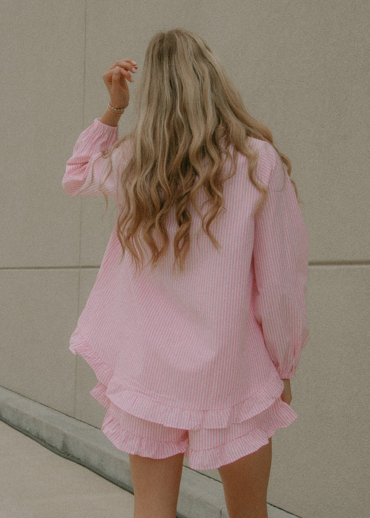 Pink Taffy Striped Blouse