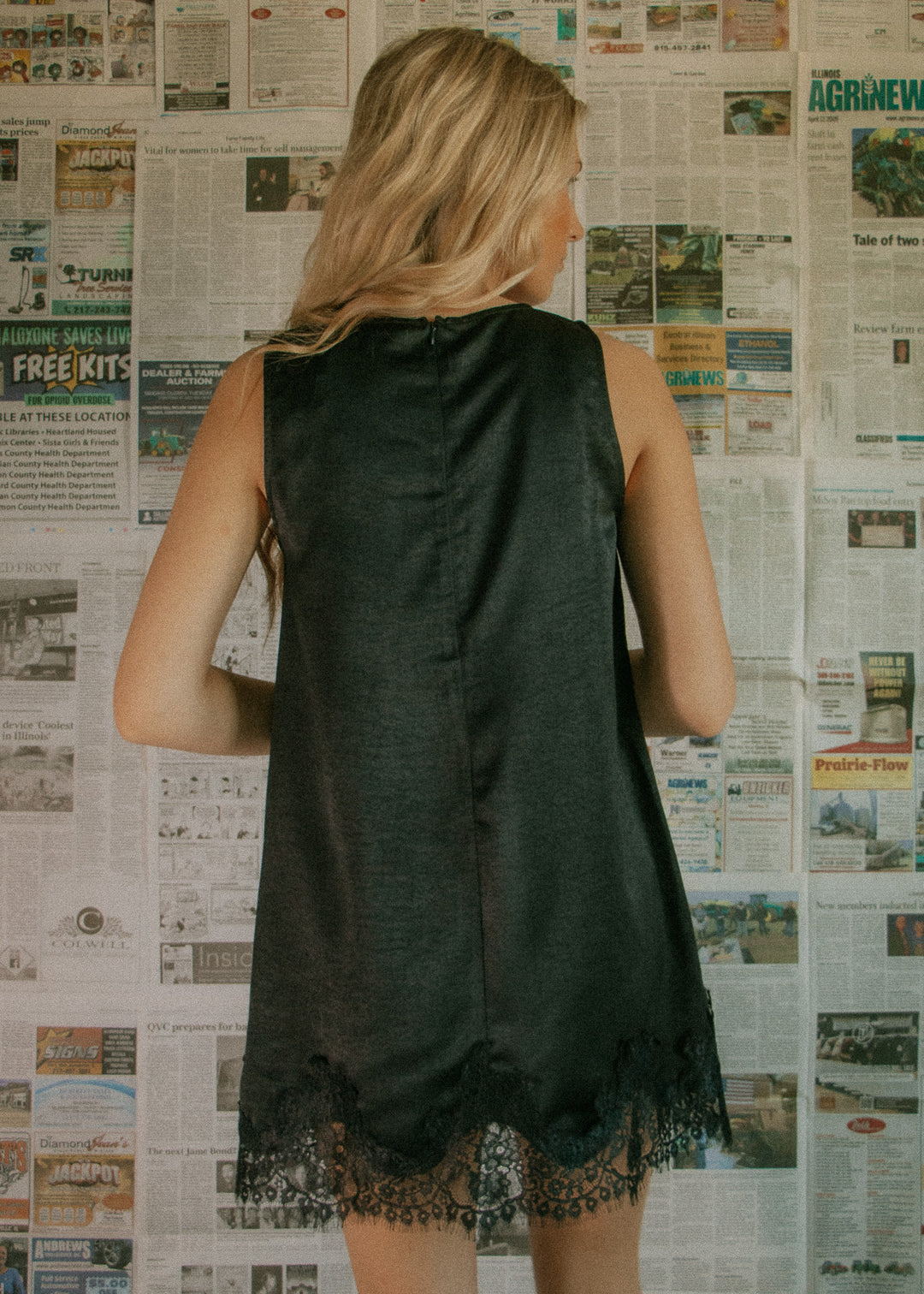 Main Character Black Mini Dress