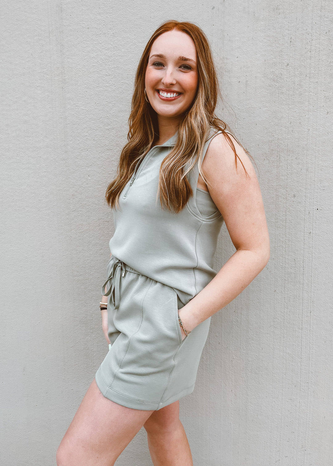 green athleisure set 