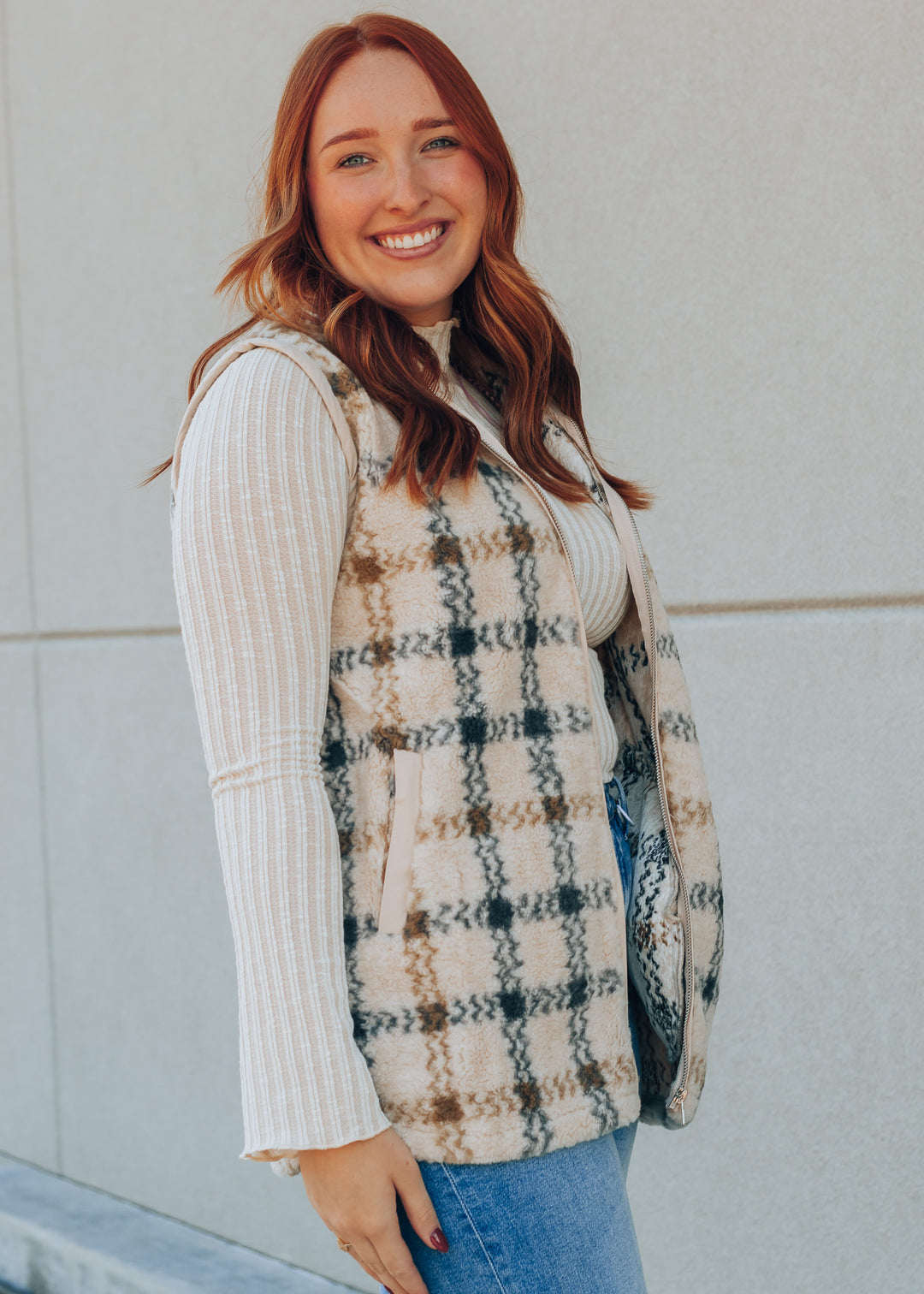 Plaid vest 