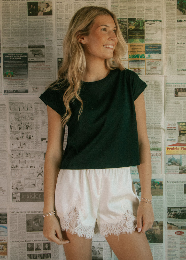 Black Boxy Tee