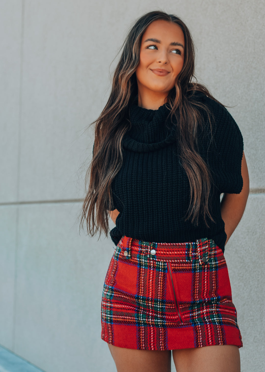 Holiday mini skirt 
