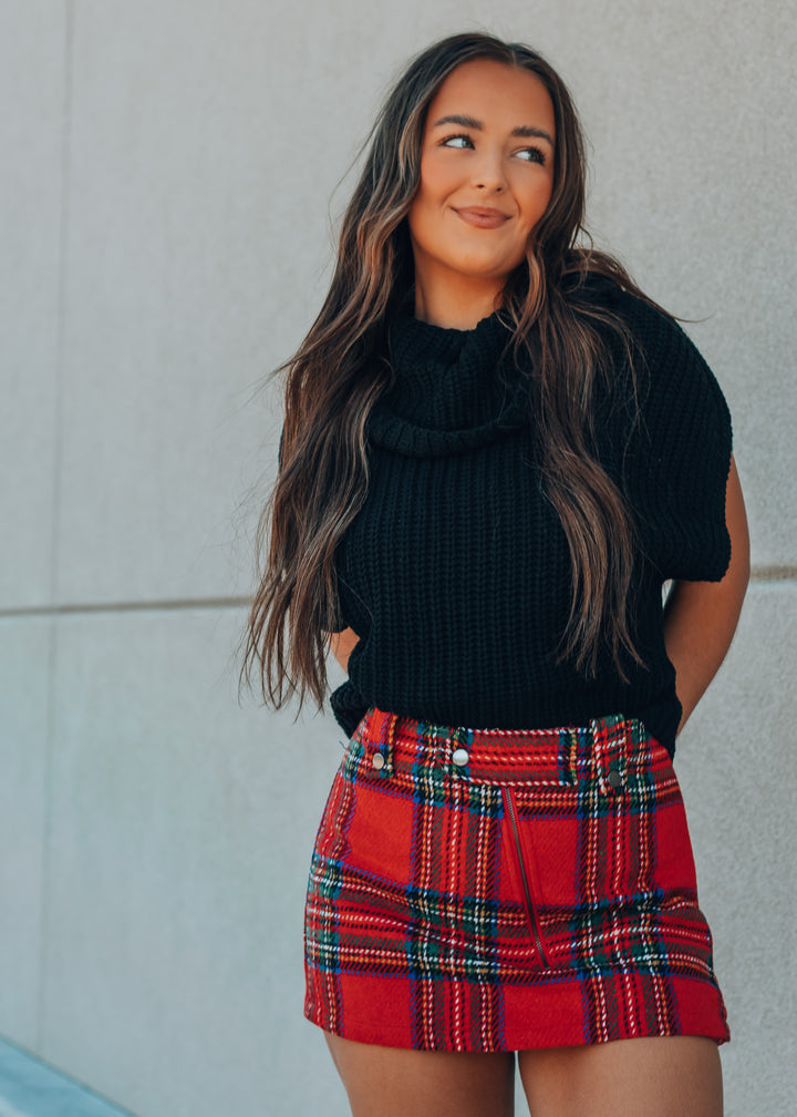 Holiday mini skirt 
