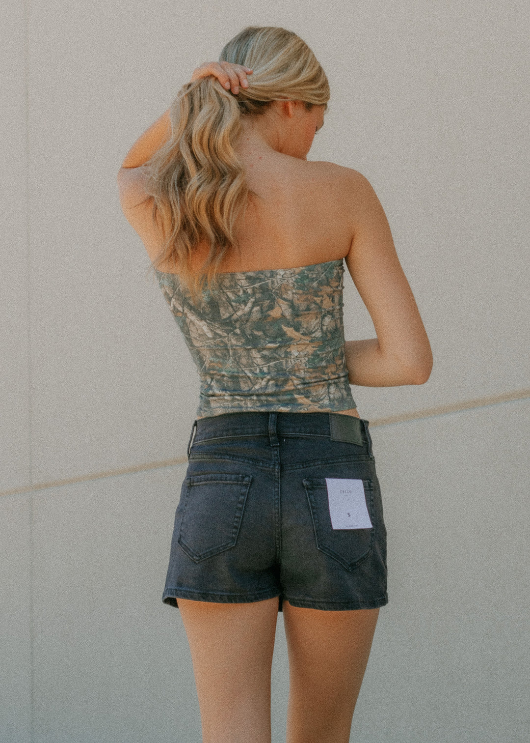 Dani Black Mini Denim Skort